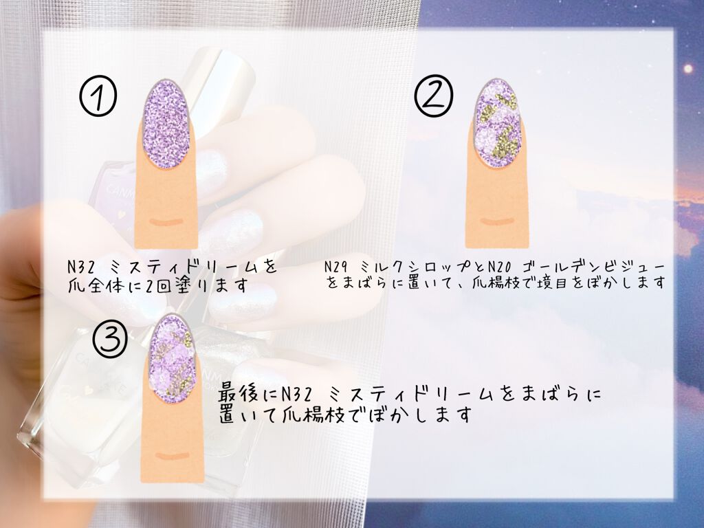 カラフルネイルズ/キャンメイク/マニキュアを使ったクチコミ(2枚目)