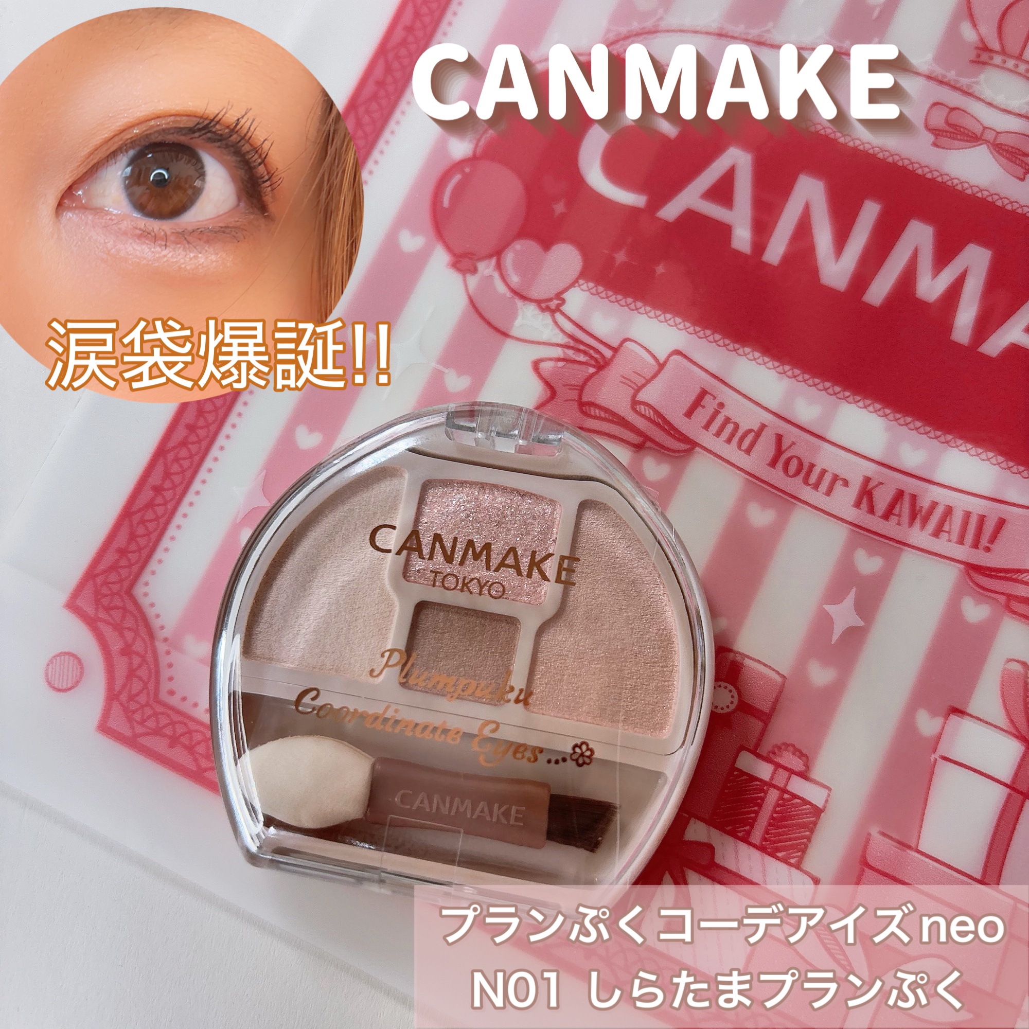 プランぷくコーデアイズNeo/キャンメイク/アイシャドウを使ったクチコミ（1枚目）