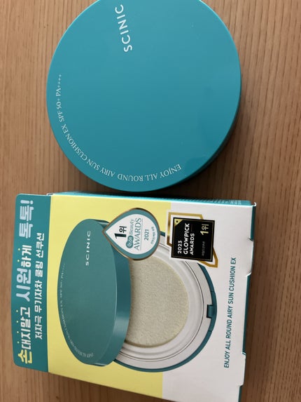 エンジョイオールラウンドエアリーサンクッション/SCINIC/クッションファンデーションを使ったクチコミ(2枚目)