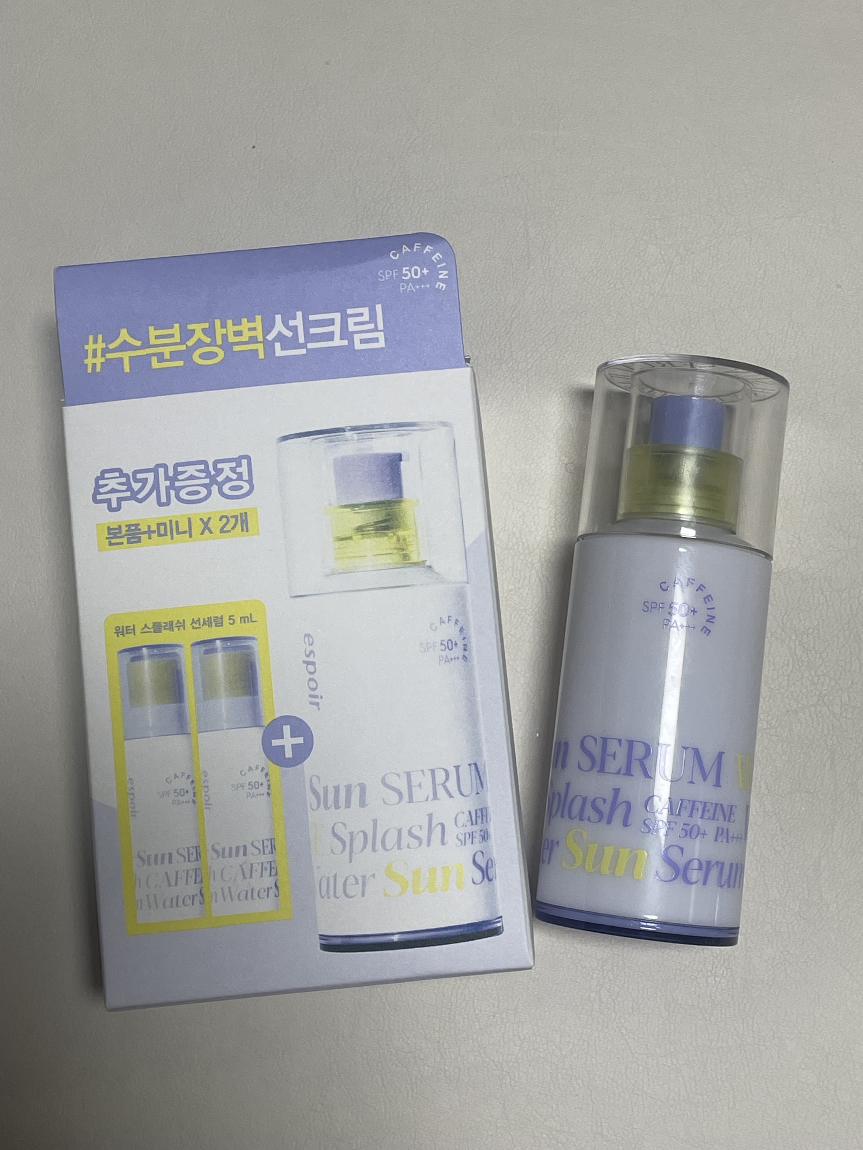 🥰リーピーしました😘
爽やかで軽くUV対策できて、
毎朝塗り続けてもう2回目です👀

日焼け止めなのに目に染みることなく、
美容液の感じなのにベタつかず爽やか！

こんなテクスチャー初めてかも❣️

今回はミニサイズも2つ付いてて☺️