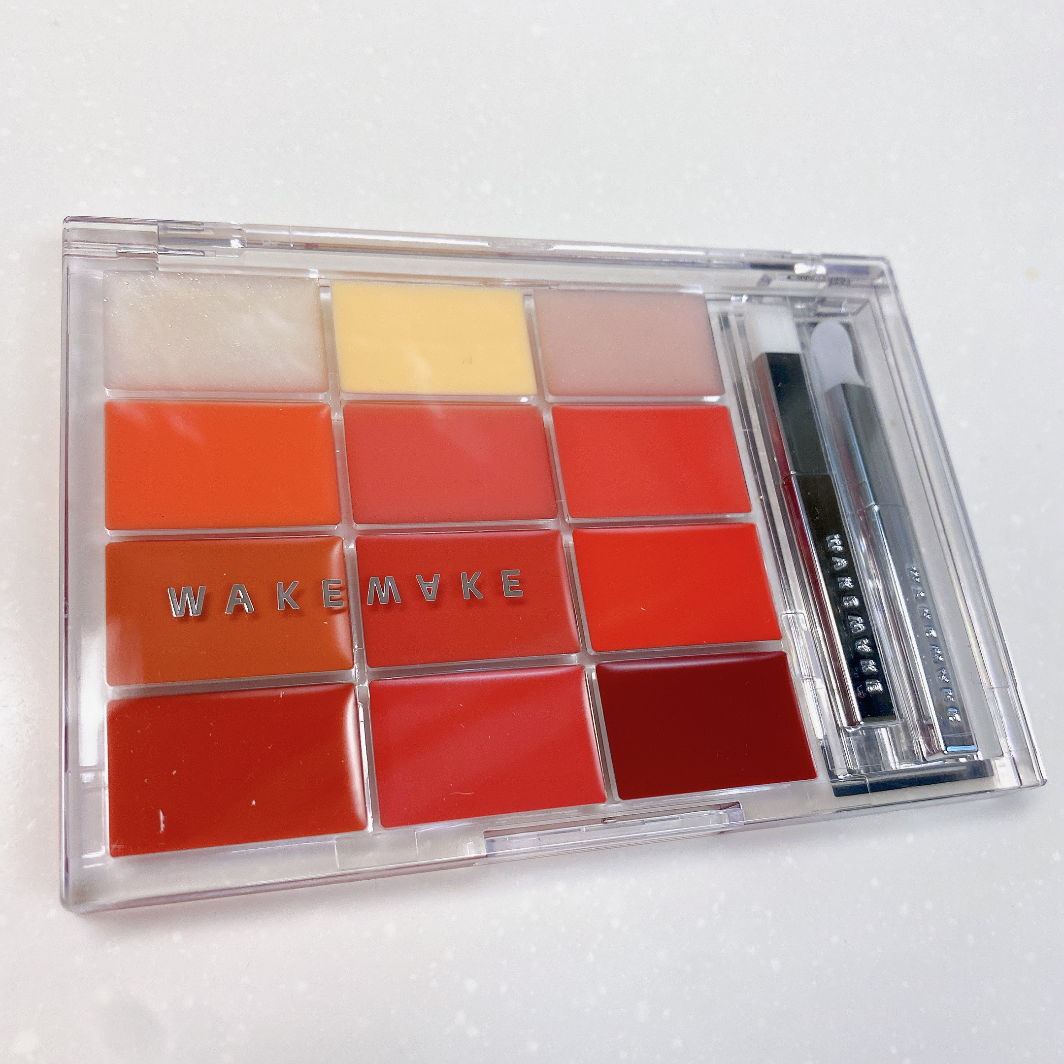 ソフトカラーリングリップパレット 02 PEAK PEACH GLOWING/wakemake/口紅を使ったクチコミ（1枚目）