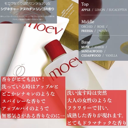 モエブ アヌカチン シャンプー/トリートメント/moev/市販シャンプーを使ったクチコミ(2枚目)