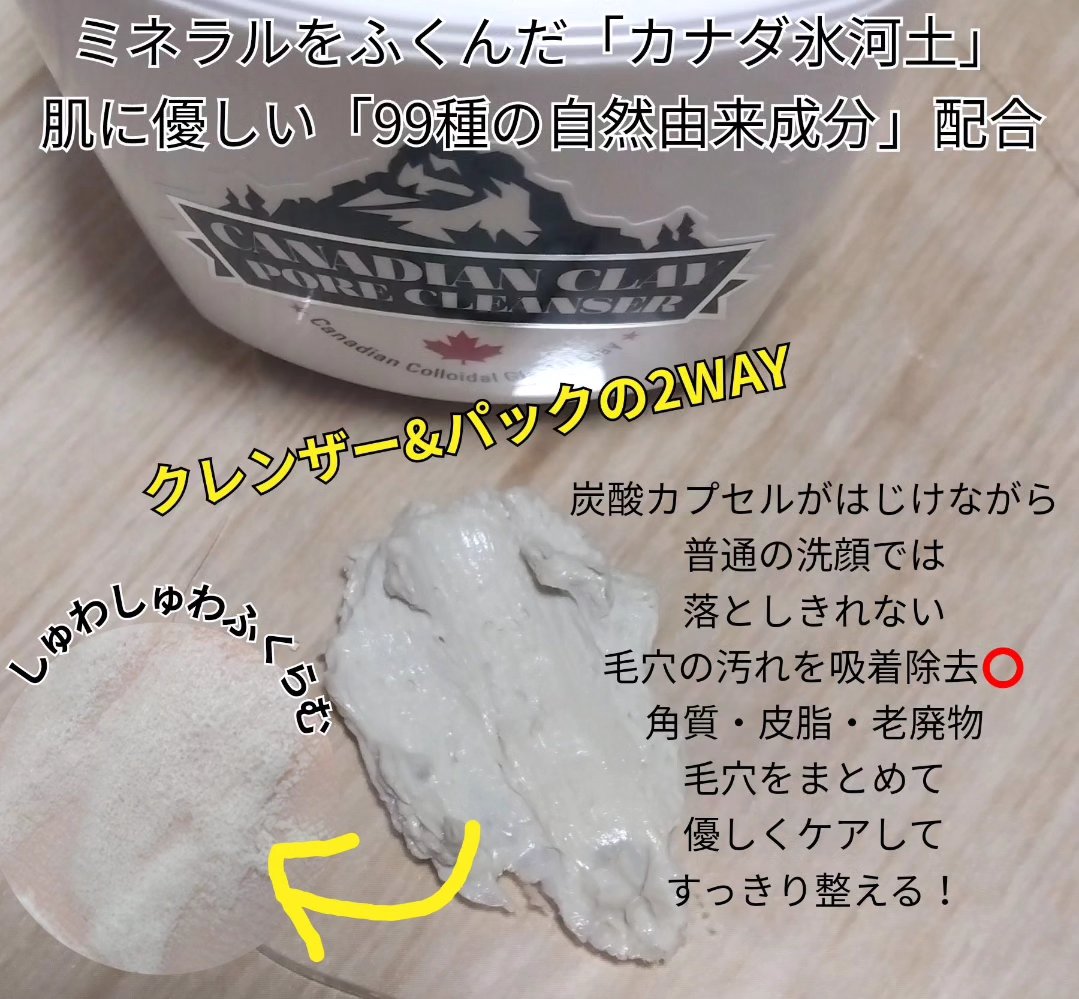 カナディアンクレイ ポア クレンザー/NEOGEN/洗い流すパック・マスクを使ったクチコミ（2枚目）