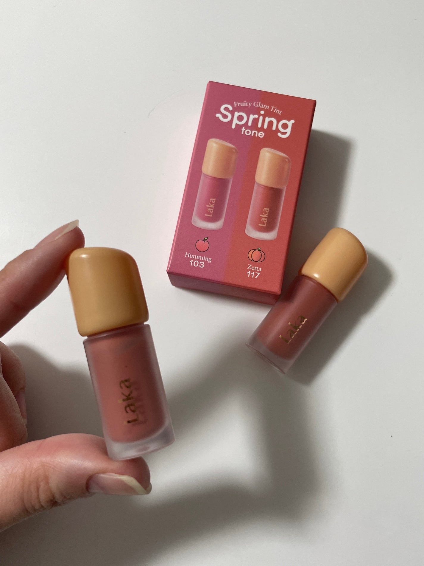 フルーティーグラムティント ミニデュオ/Laka/リップティントを使ったクチコミ(4枚目)