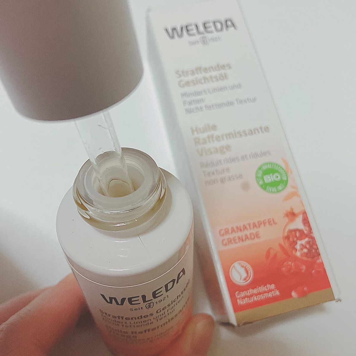 ざくろ フェイシャルオイル/WELEDA/フェイスオイルを使ったクチコミ(2枚目)