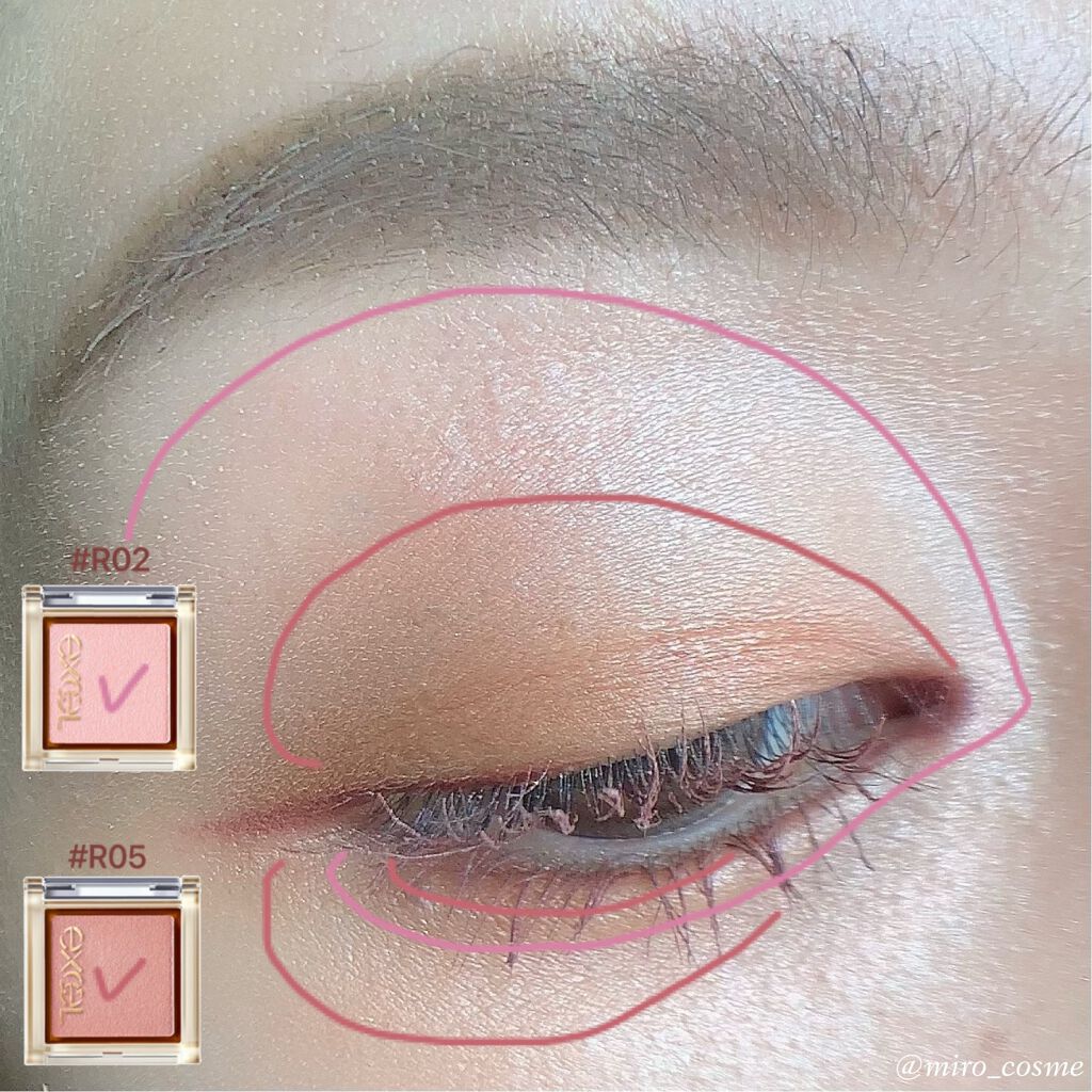 アイプランナー/excel/単色アイシャドウを使ったクチコミ（3枚目）