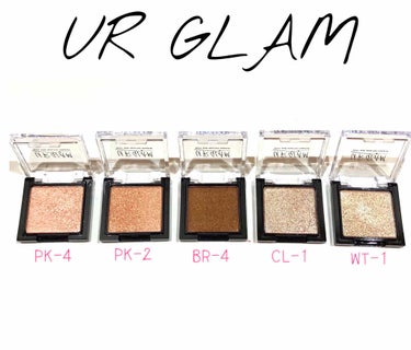 UR GLAM　POWDER EYESHADOW ヌーディーピンク〈パールラメ〉/U R GLAM/パウダーアイシャドウを使ったクチコミ（1枚目）