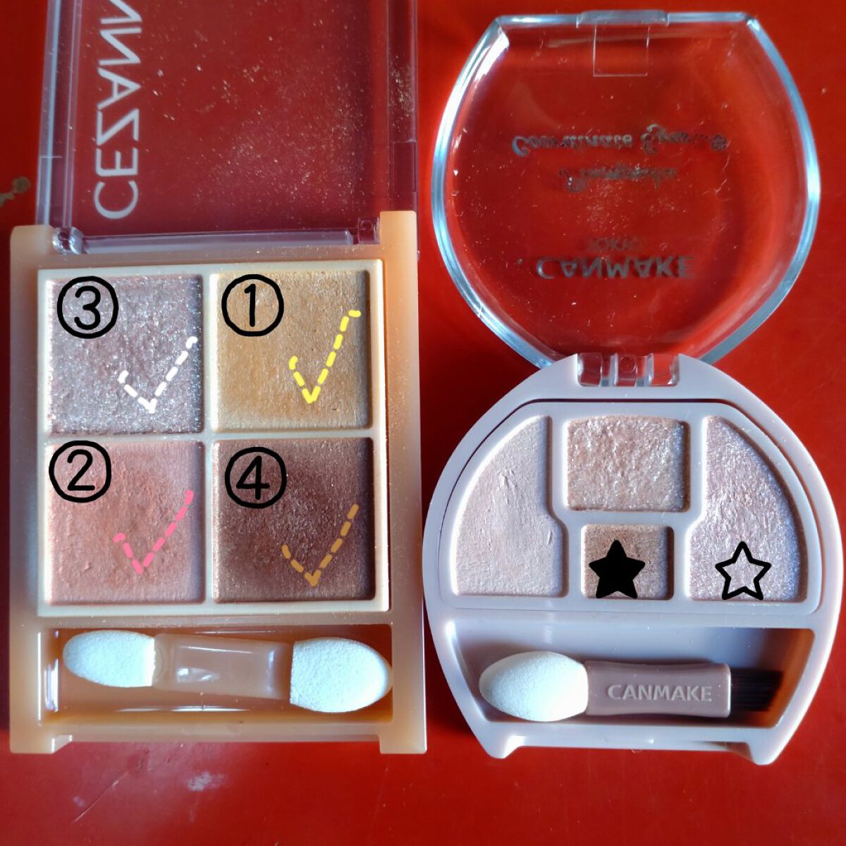 ベージュトーンアイシャドウ/CEZANNE/アイシャドウパレットを使ったクチコミ（2枚目）