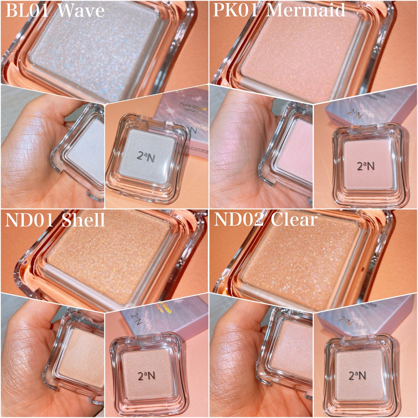 ピュアグラッシュ ハイライター/2aN/パウダーハイライトを使ったクチコミ(2枚目)