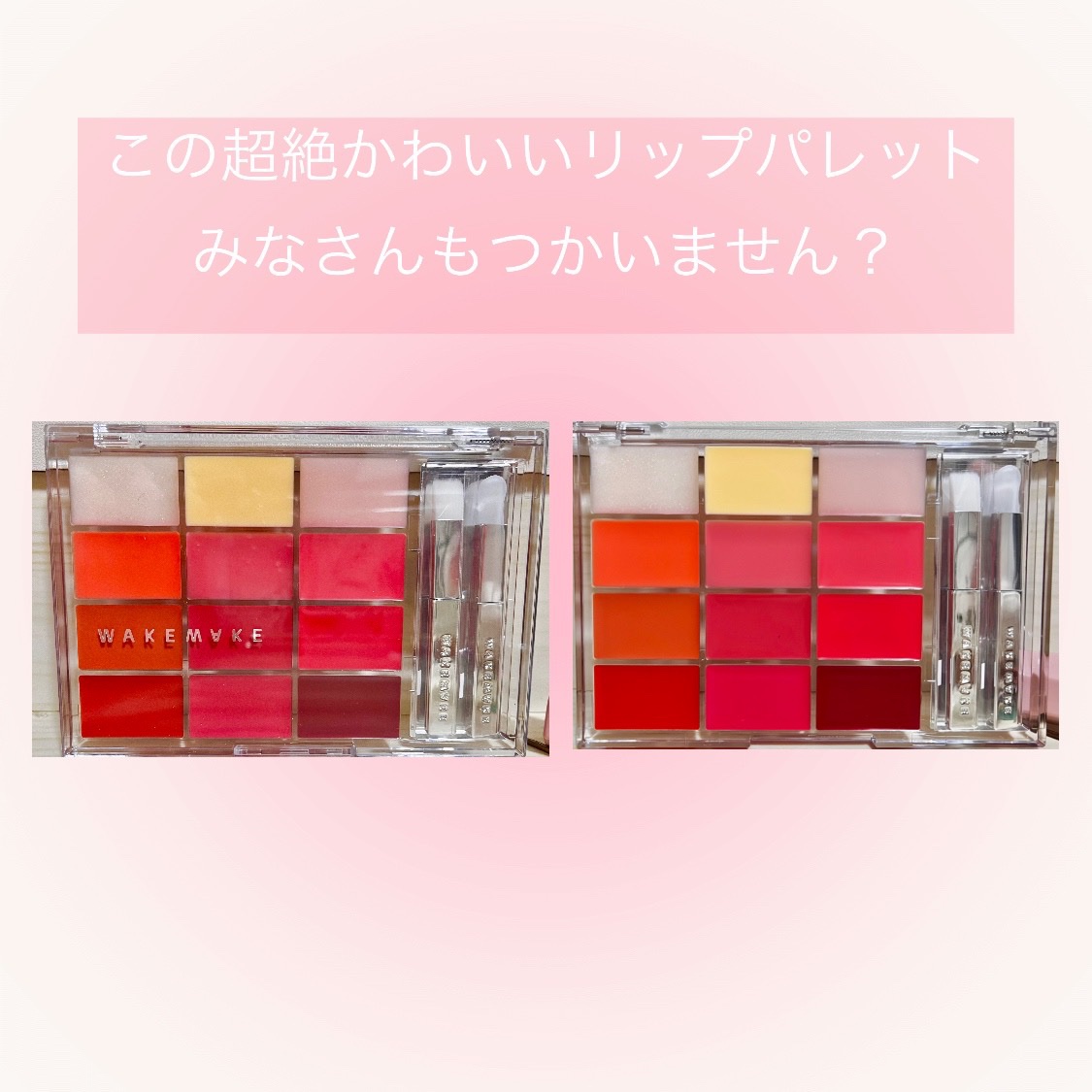 ソフトカラーリングリップパレット/wakemake/口紅を使ったクチコミ（1枚目）