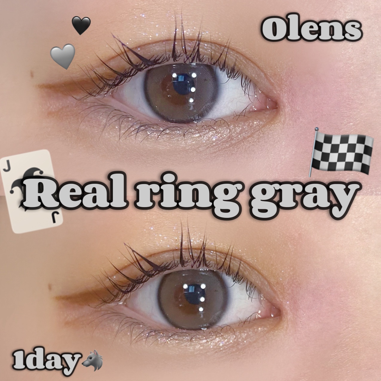 Real Ring 1day グレー/OLENS/ワンデー（１DAY）カラコンを使ったクチコミ（1枚目）