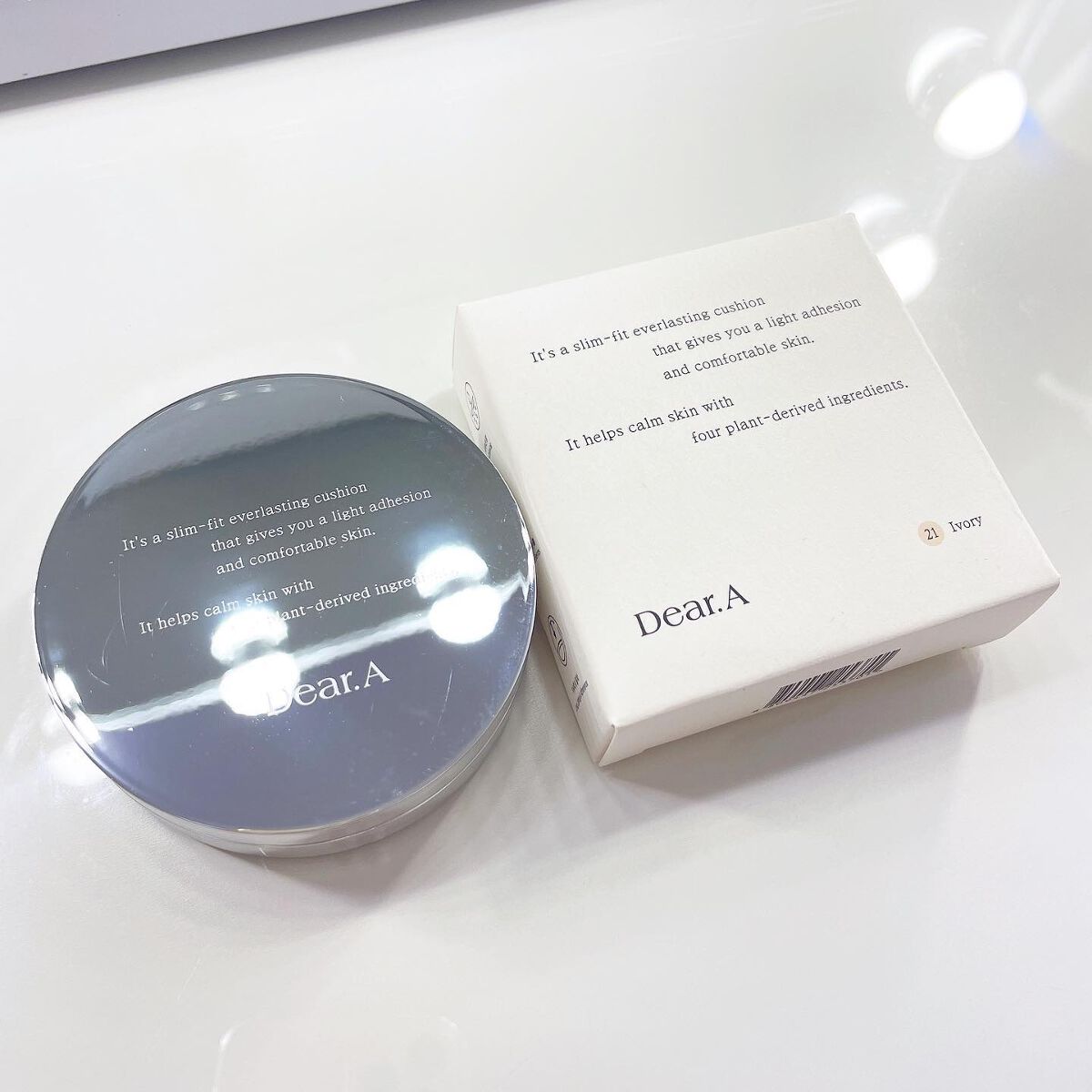 スリムフィット エバーラスティング クッション 21 アイボリー/Dear.A/クッションファンデーションを使ったクチコミ（1枚目）
