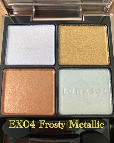 アイカラーレーション EX04 Frosty Metallic（限定発売）/LUNASOL/アイシャドウパレットを使ったクチコミ（2枚目）