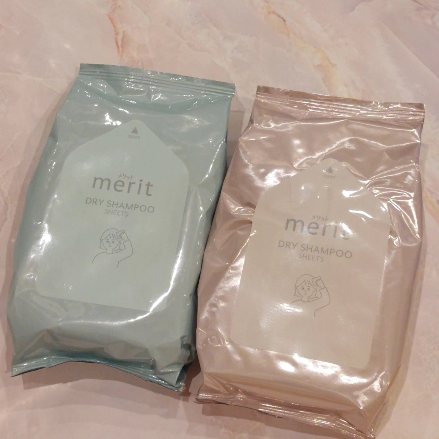 メリット ドライシャンプーシート すっきり爽快タイプ/メリット/ドライシャンプーを使ったクチコミ(4枚目)