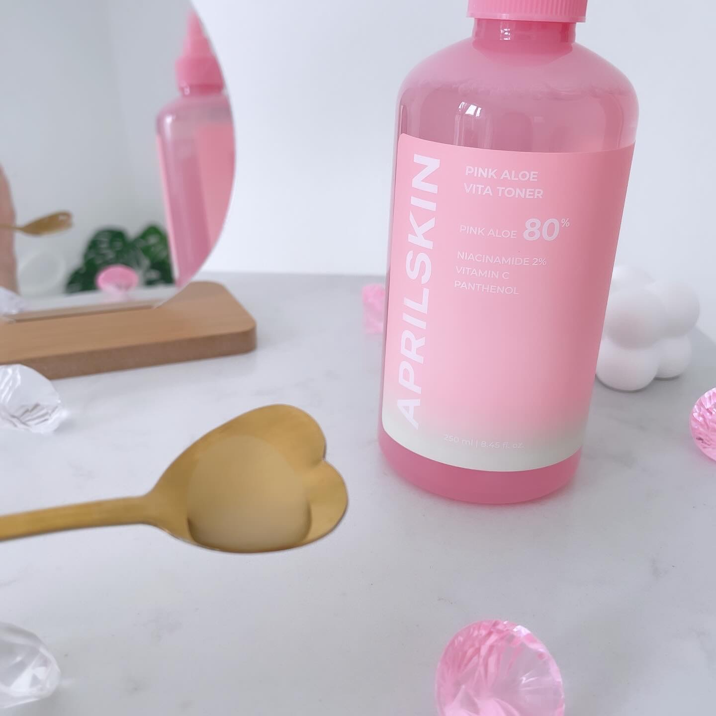 ピンクアロエビタトナー/APRILSKIN/化粧水を使ったクチコミ（3枚目）