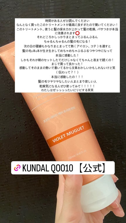 クンダルダメージケアノーウォッシュトリートメント /KUNDAL/アウトバストリートメントを使ったクチコミ(1枚目)