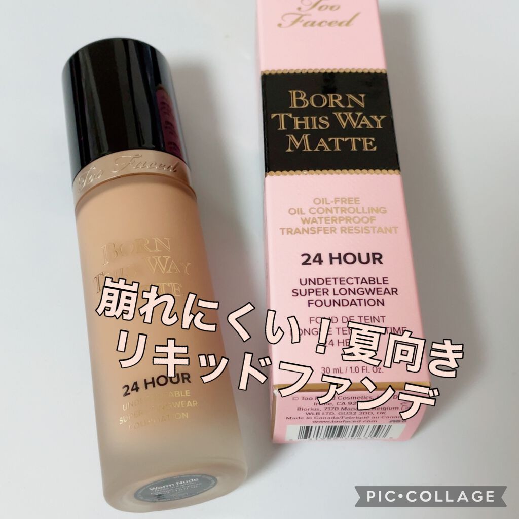 ボーン ディス ウェイ アンディテクタブル 24H マット ファンデーション ヌード/Too Faced/リキッドファンデーションを使ったクチコミ（1枚目）