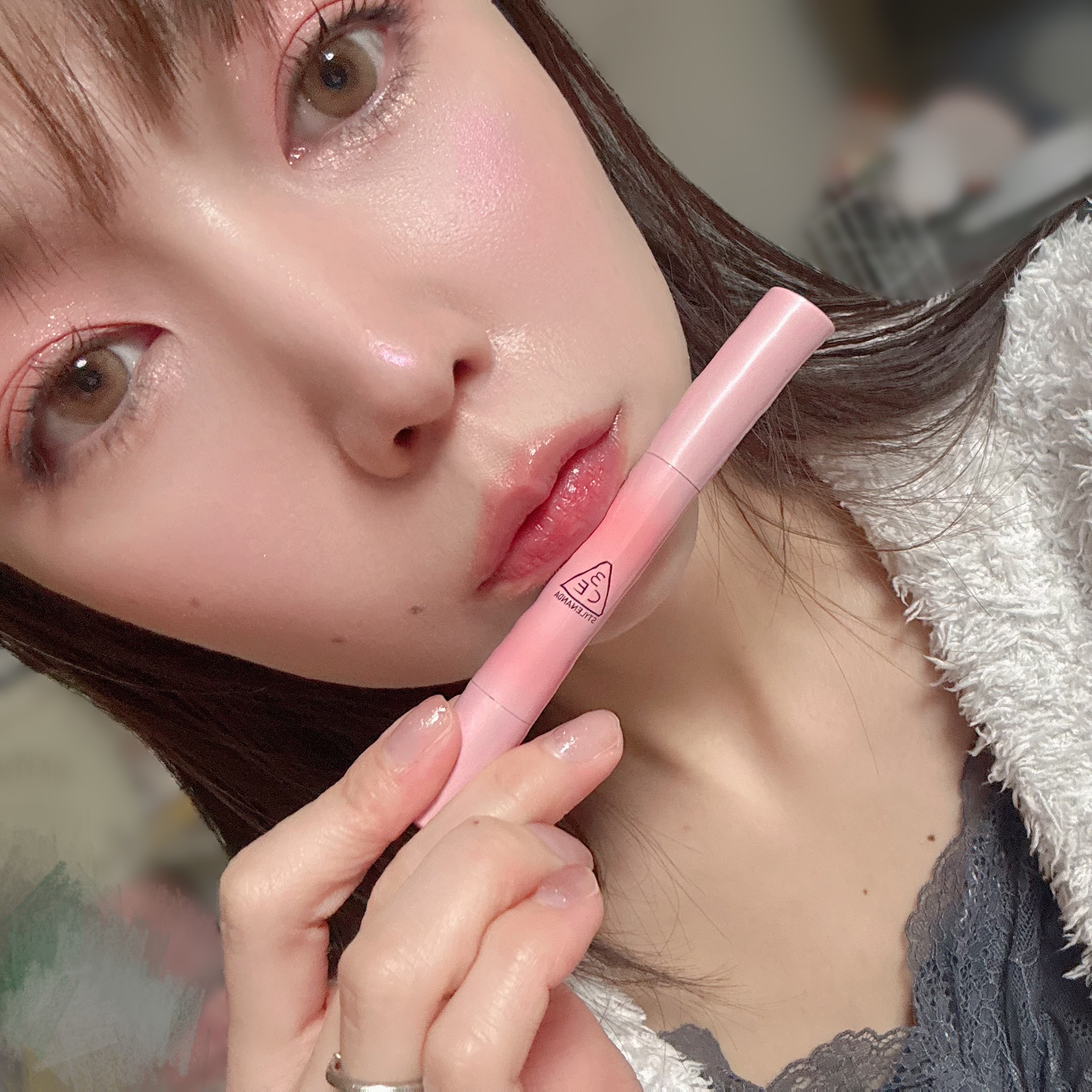 3CE シャインリフレクター/3CE/口紅を使ったクチコミ（2枚目）