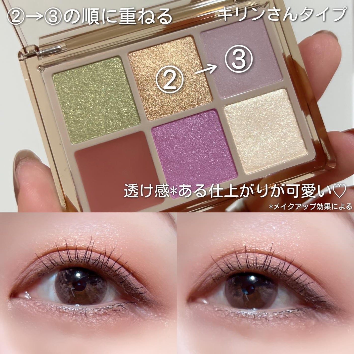 フーミー 時計回りパレット/WHOMEE/アイシャドウパレットを使ったクチコミ(5枚目)