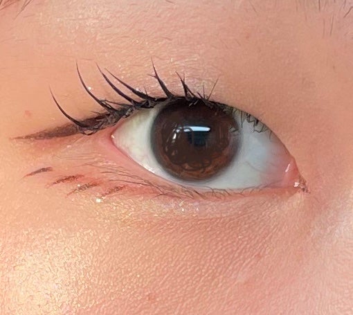 かりな on LIPS 「地雷切れ長メイク💄✨💕目を少し塗ってますが、裸眼です部分まつ毛..」(2枚目)