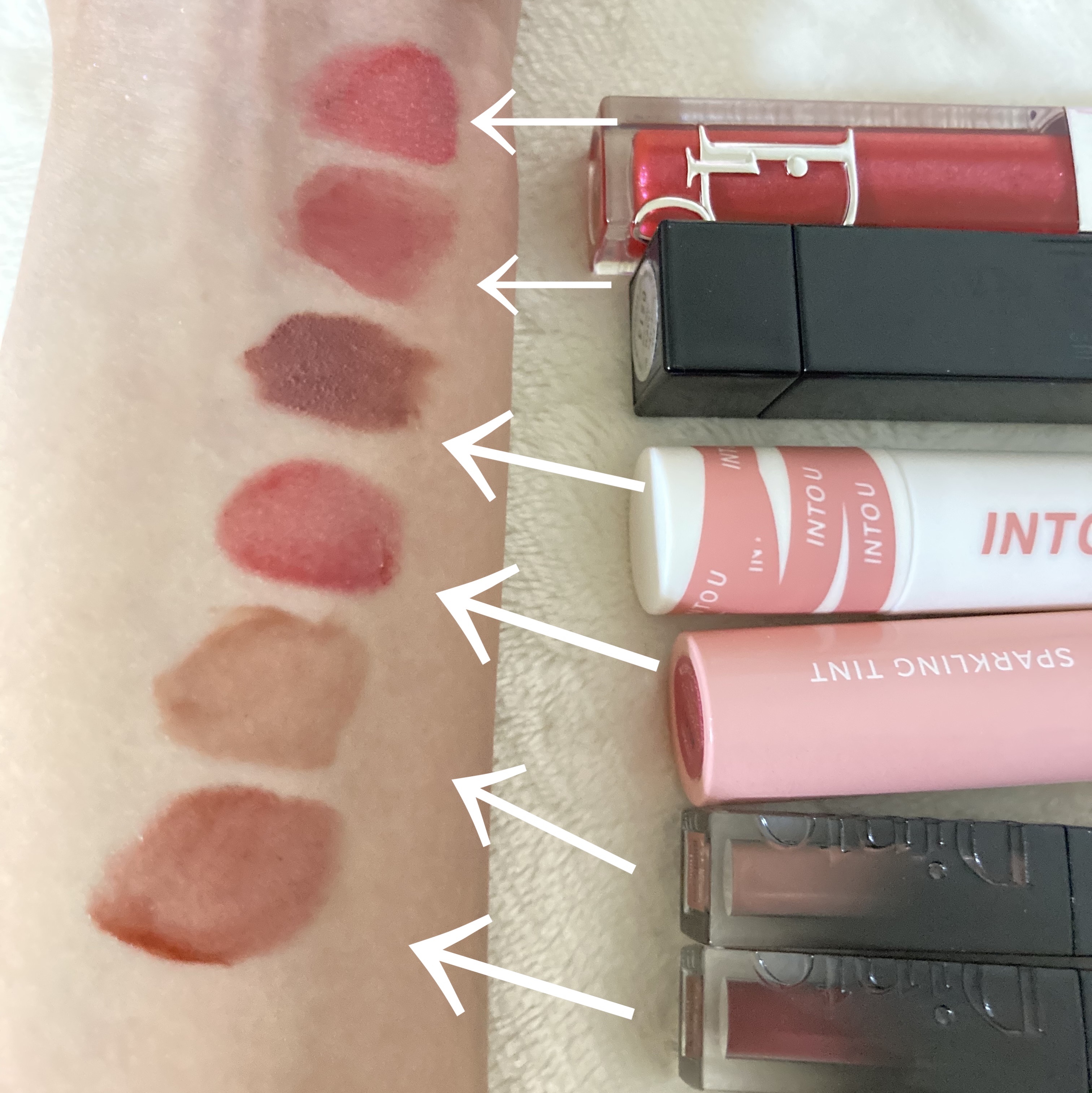 スーパーマットリップ＆チークマッド/INTO U/口紅を使ったクチコミ（2枚目）