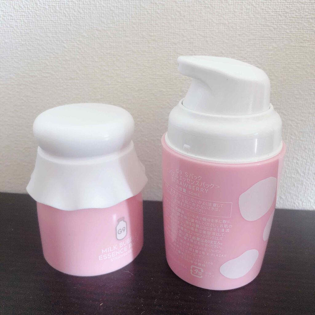 MILK BUBBLE ESSENCE PACK #STRAWBERRY/G9SKIN/美容液を使ったクチコミ(2枚目)