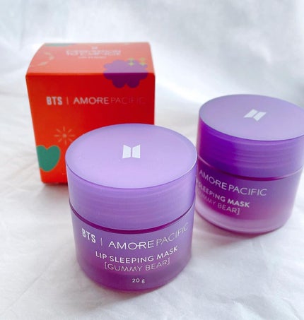 BTS | AMOREPACIFIC リップ スリーピングマスク PURPLE EDITION/LANEIGE/リップケアを使ったクチコミ(1枚目)