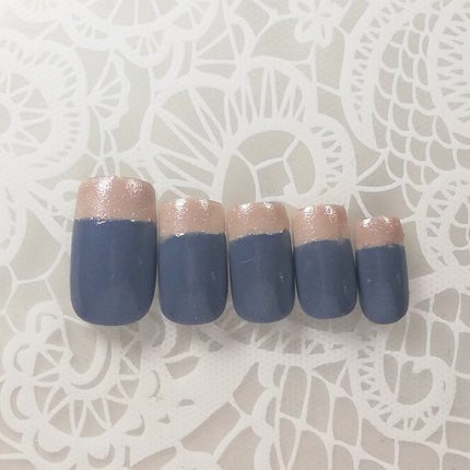 #モダンネイル,#フレンチネイル,#ブルーネイル,#グレーネイル,#不器用ネイル,#りかの不器用ネイル,#ネイル,#冬色ネイル,#新作ネイルのネイルデザイン