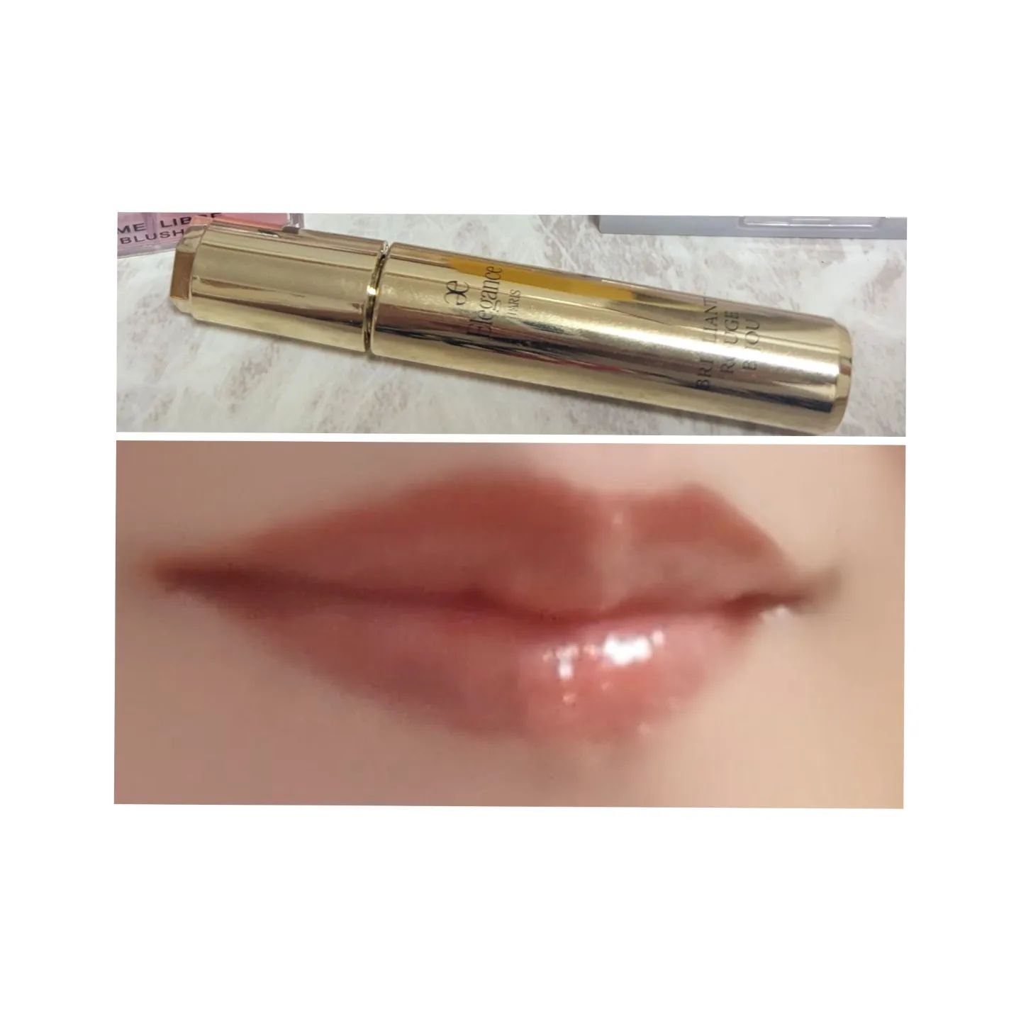 エレガンス ブリリアント ルージュ ビジュー 104/Elégance/リップグロスを使ったクチコミ（3枚目）