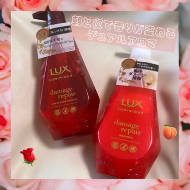 　
　　
【香りが好きすぎた🤤】

こんばんは~🌹

今日は、
LUX ルミニーク
ダメージリペアジャンプー&トリートメント
を紹介します🧊

こちらは、
LIPSのプレゼントで当選しました✋🏻

LU