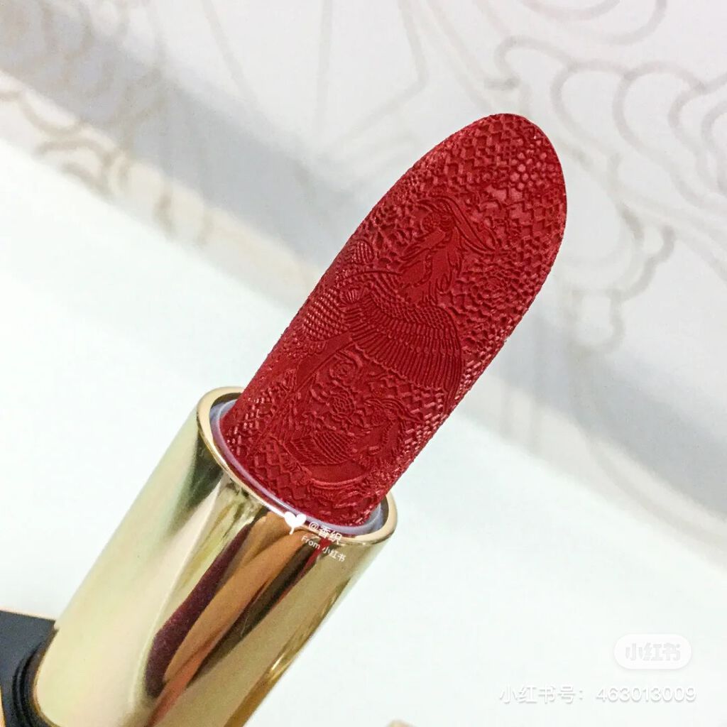 頤和園 コラボ 彫刻口紅/CATKIN/口紅を使ったクチコミ（3枚目）