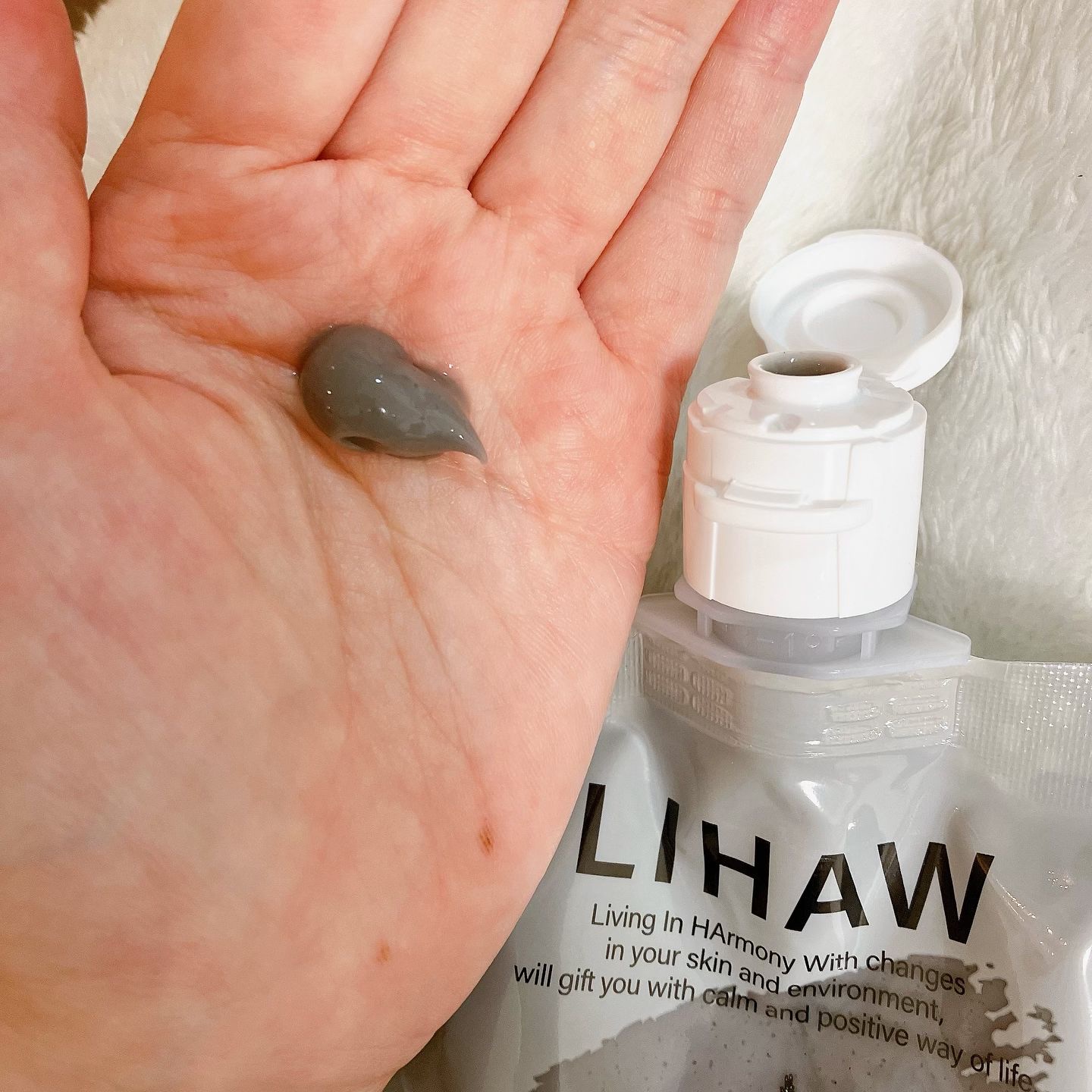 スクラブin 洗顔クリーム/LIHAW/その他洗顔料を使ったクチコミ（2枚目）