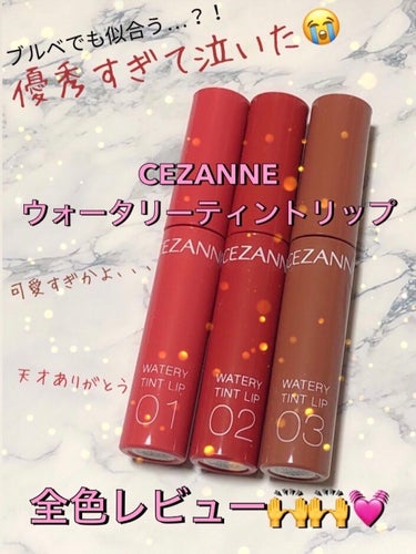 ウォータリーティントリップ/CEZANNE/口紅を使ったクチコミ（1枚目）