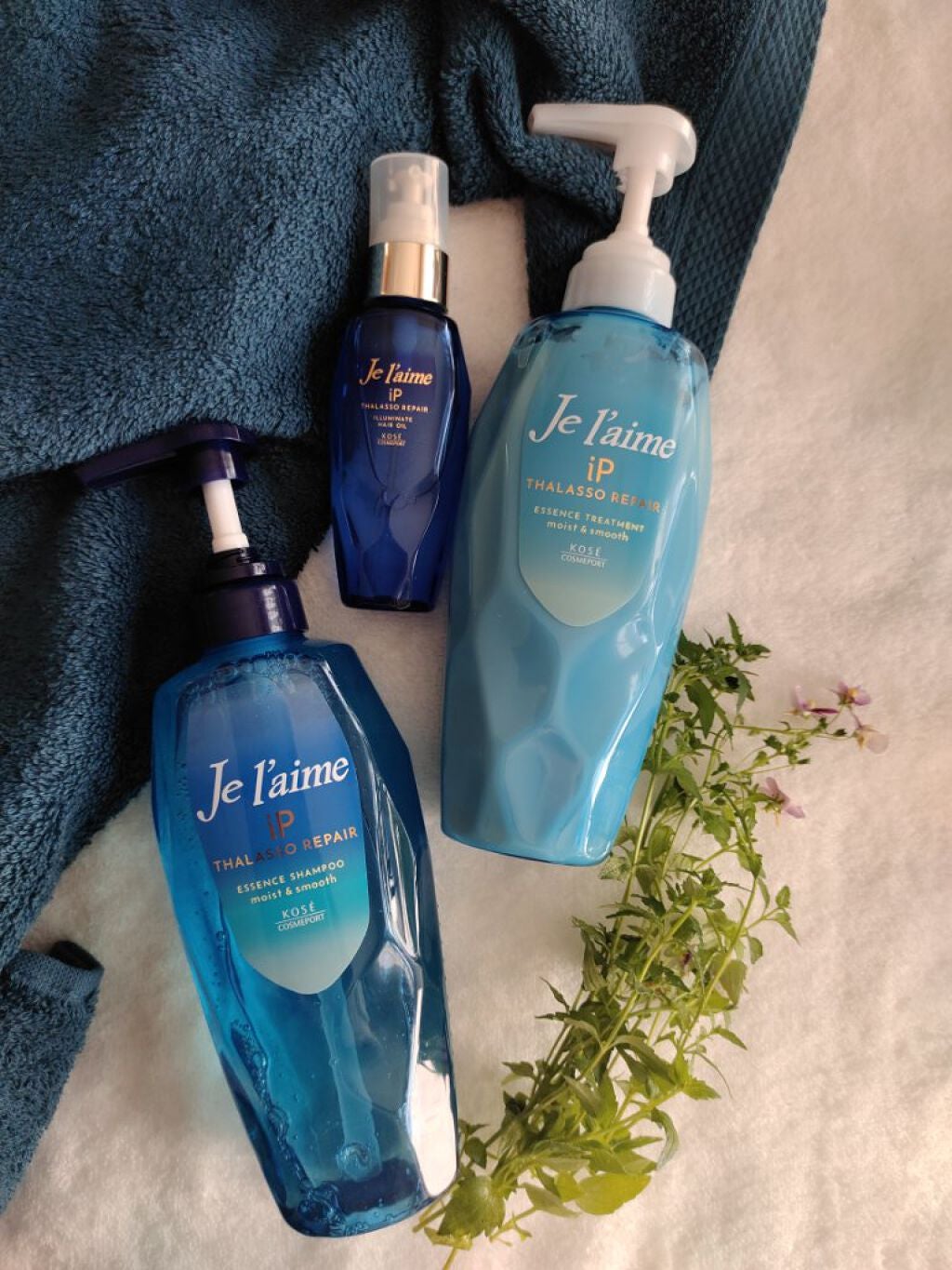 iP タラソリペア 補修美容液 シャンプー/トリートメント (モイスト&スムース)/Je l'aime/市販シャンプーを使ったクチコミ(1枚目)