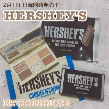 🍫[ 2.1発売！ETUDE× HERSHEY'Sコラボコスメ]🍩

あんにょんはせよ((* ॑꒳ ॑*  )) ぼみです♡

2月1日から全国のETUDE HOUSEで販売が開始されるHERSHEY'