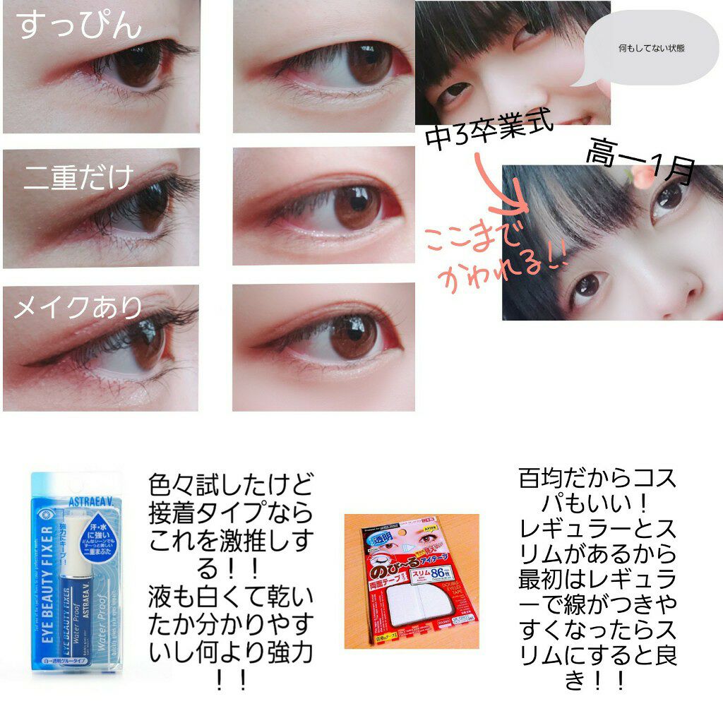 のび〜る アイテープ 両面テープタイプ/DAISO/二重まぶた用アイテムを使ったクチコミ(4枚目)