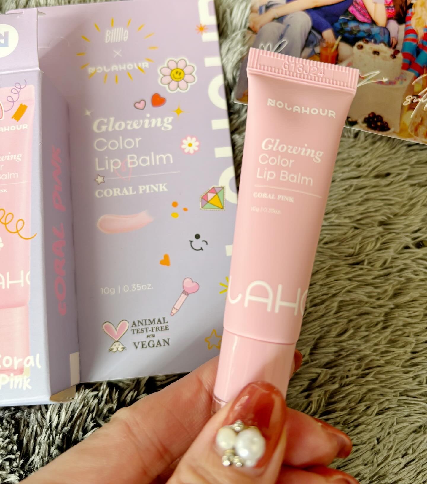 グロウイングカラーリップバーム/NOLAHOUR/口紅を使ったクチコミ（2枚目）