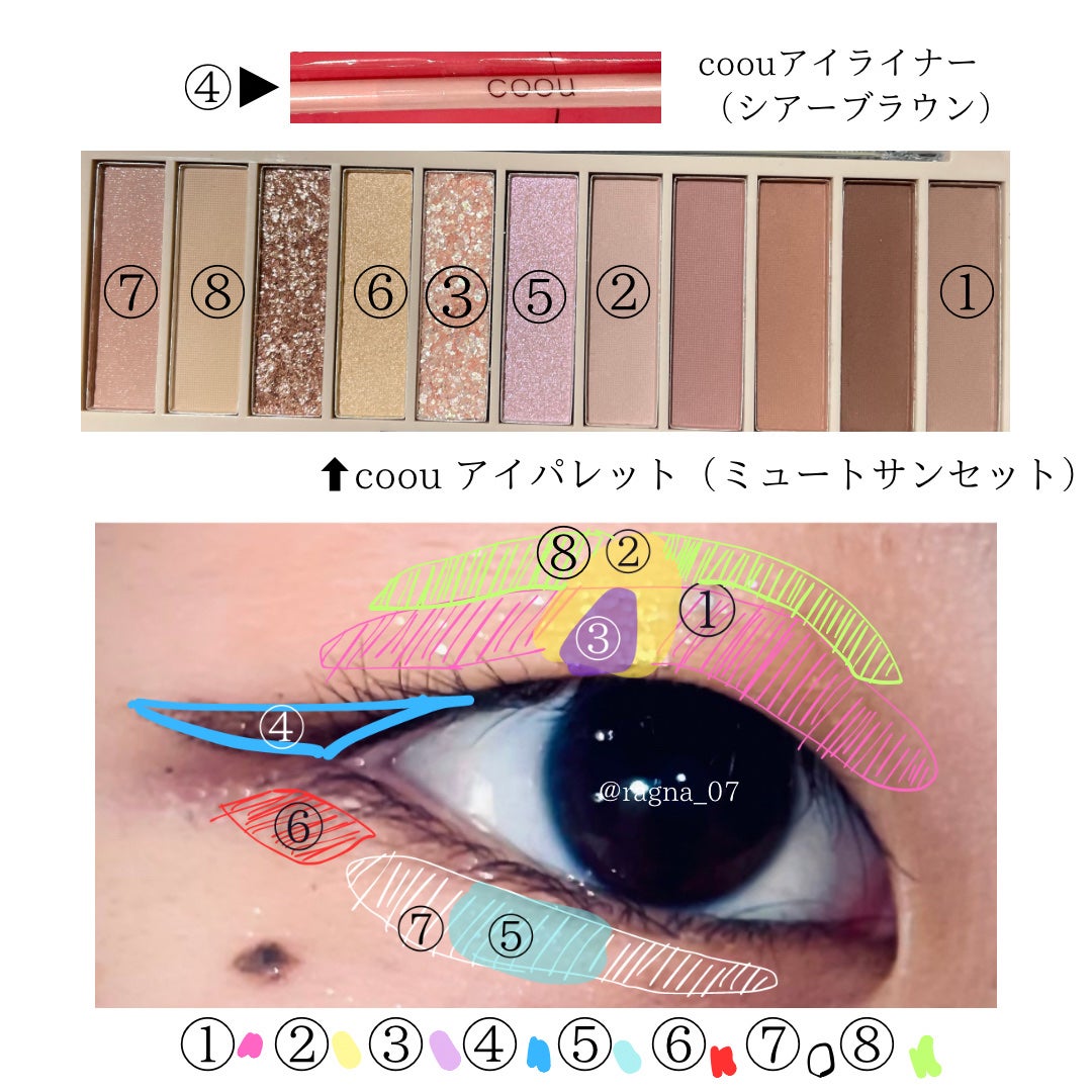 アイシャドウパレット/coou/アイシャドウパレットを使ったクチコミ(2枚目)