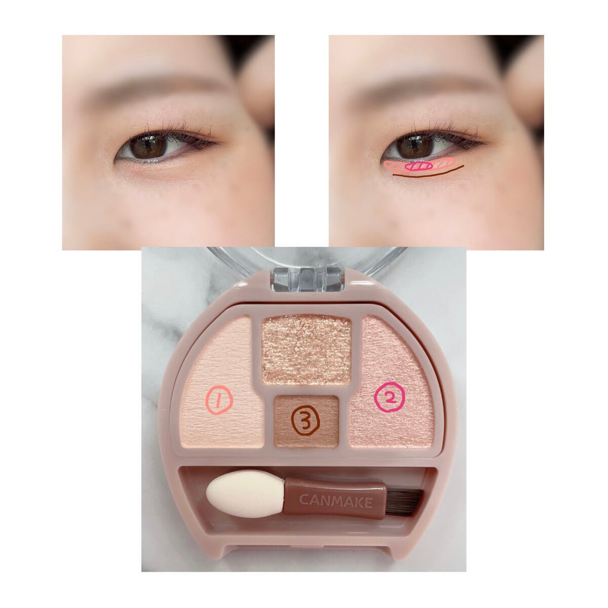 プランぷくコーデアイズ/キャンメイク/パウダーアイシャドウを使ったクチコミ(7枚目)