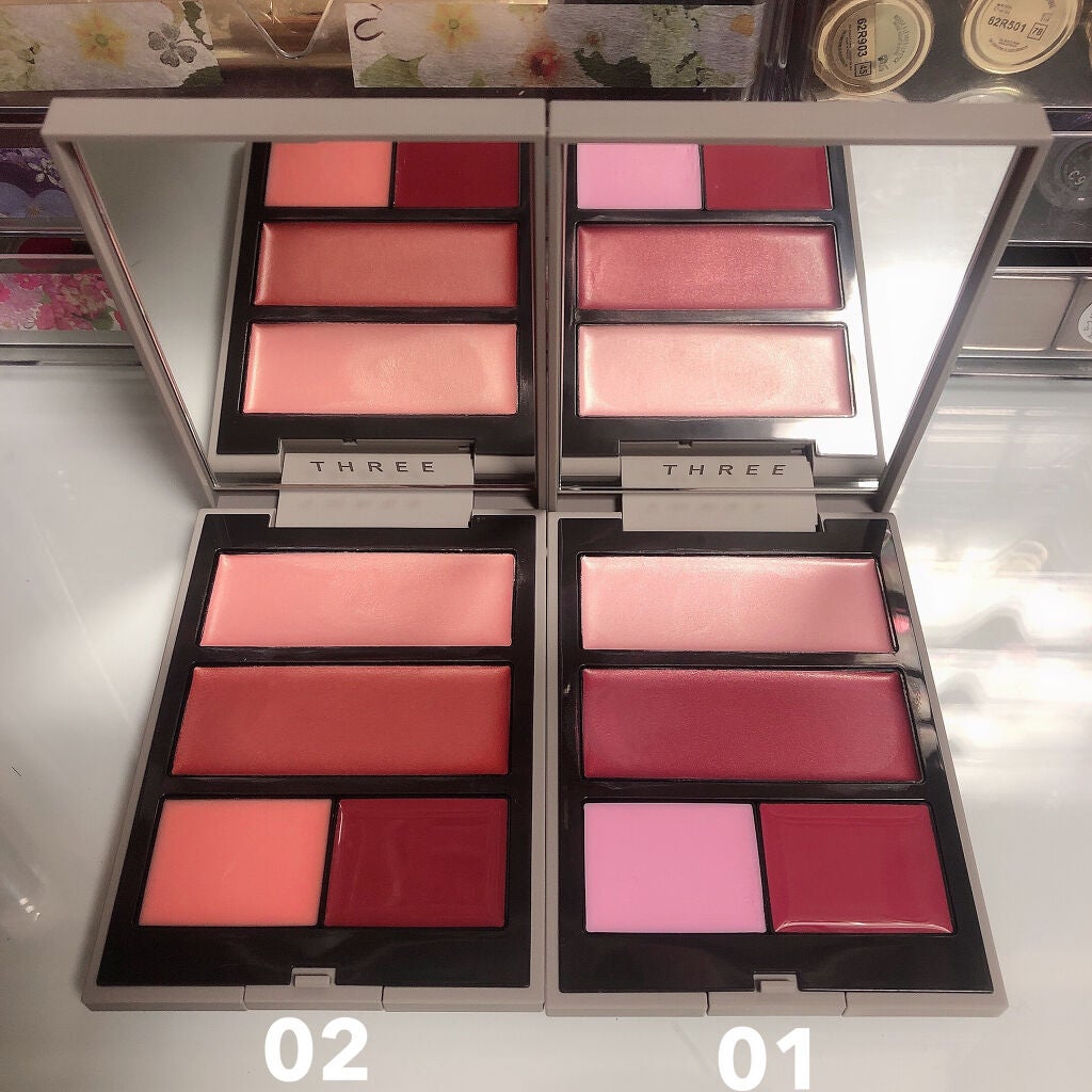 グローフリーダムパレットライジング/THREE/クリームハイライトを使ったクチコミ(2枚目)