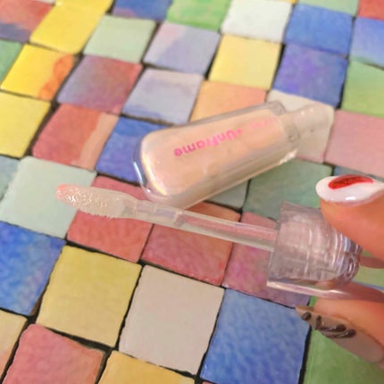 LIP38℃ +UnFrame<ホログラフィック>/UZU BY FLOWFUSHI/リップグロスを使ったクチコミ(2枚目)