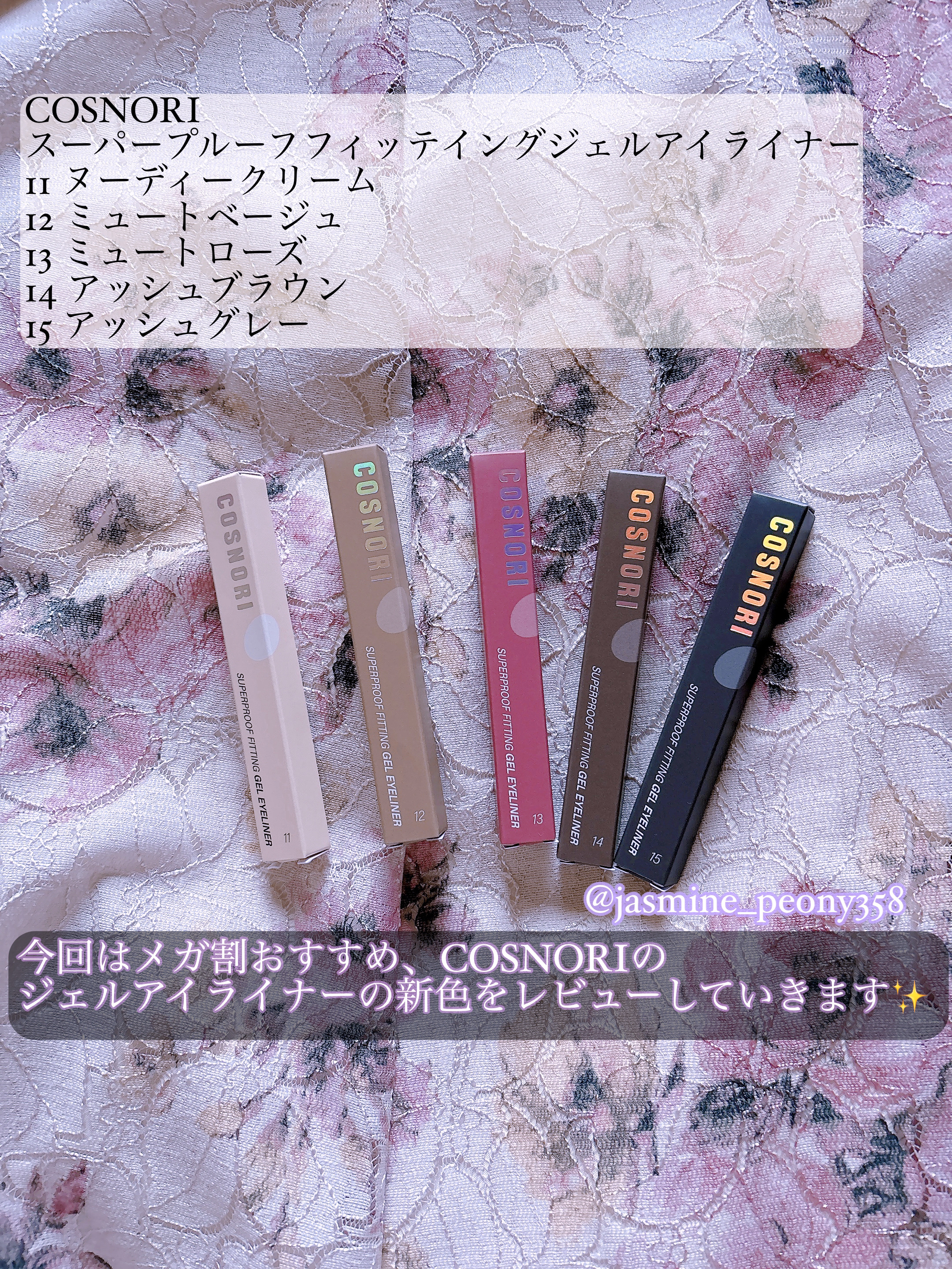 スーパープルーフ フィッティング ジェルアイライナー/COSNORI/ジェルアイライナーを使ったクチコミ（2枚目）