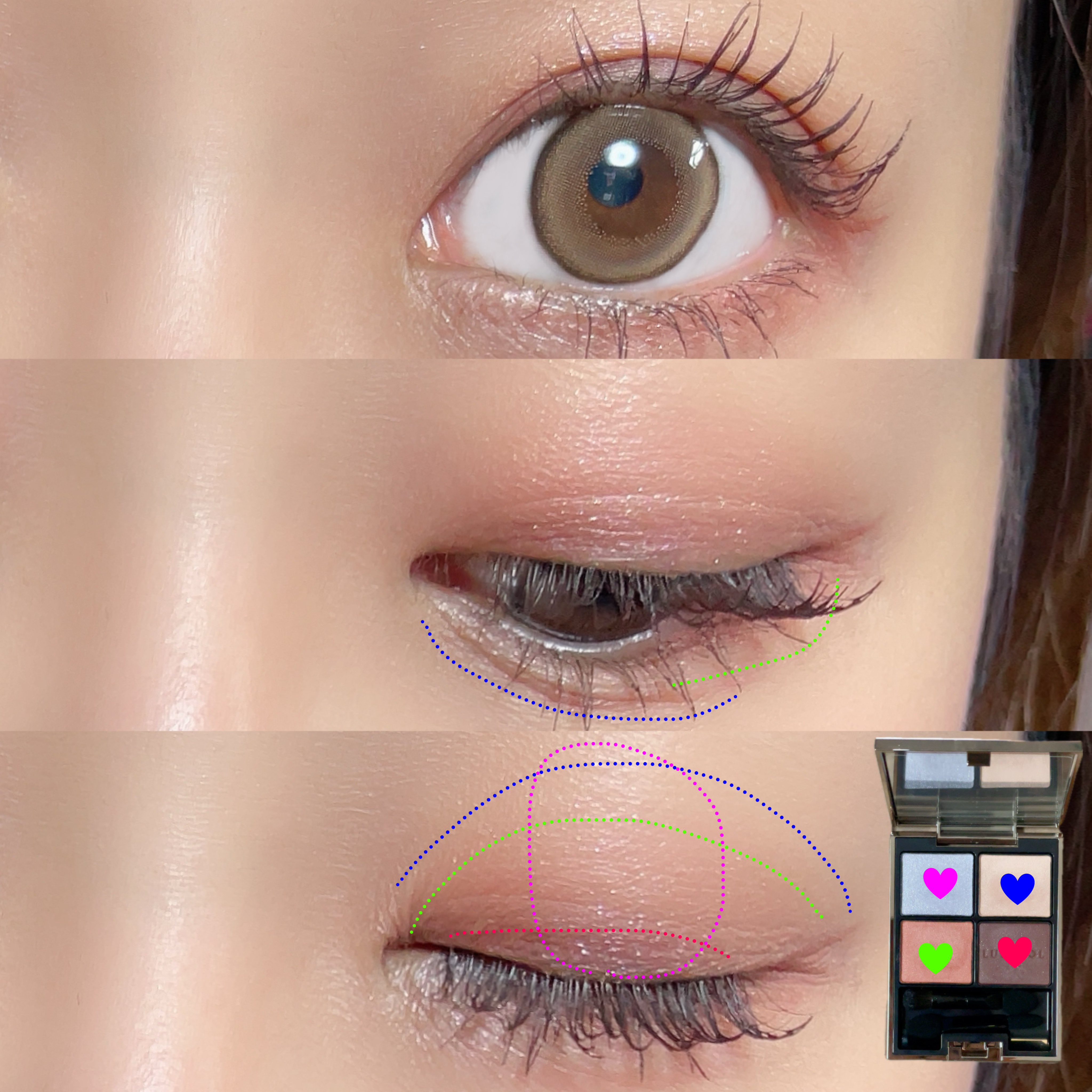 アイカラーレーション 14 Amber Dusk/LUNASOL/アイシャドウパレットを使ったクチコミ（2枚目）