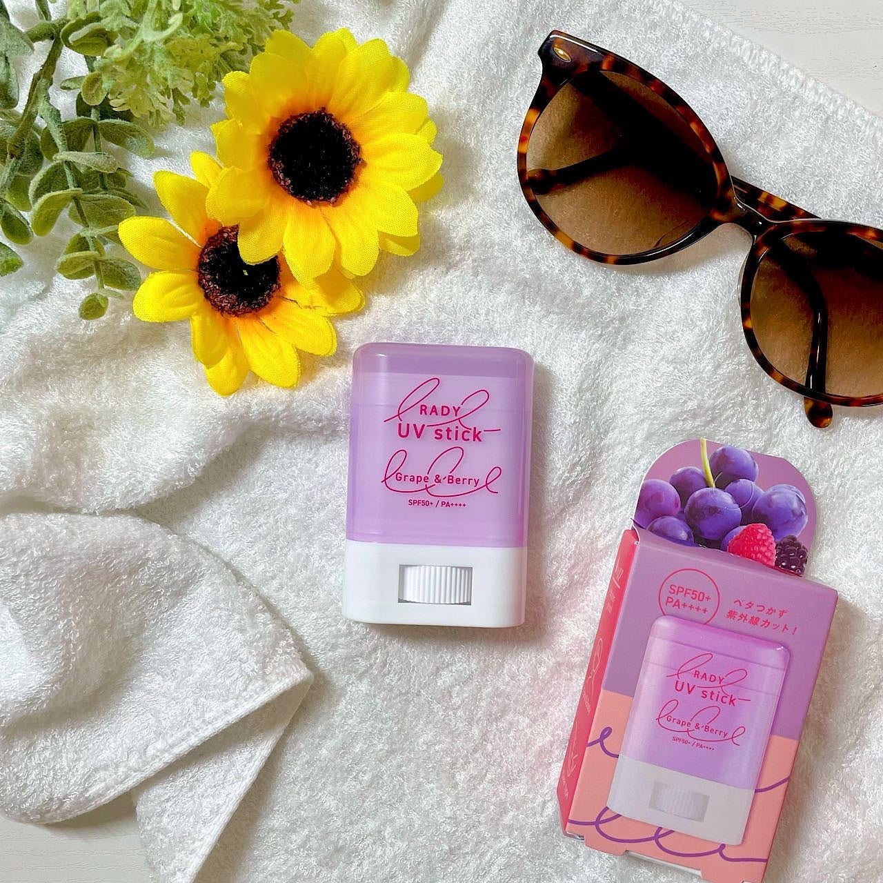 クリアUVスティック 巨峰ベリー /STラディー/日焼け止めスティックを使ったクチコミ(1枚目)