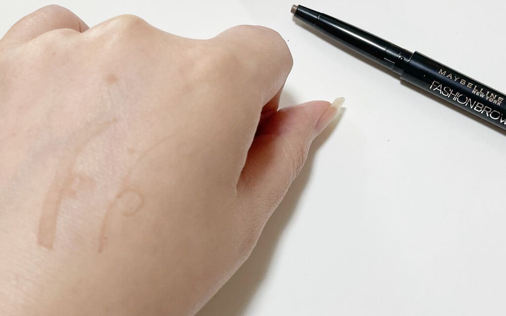 【旧品】ファッションブロウ パウダーインペンシル BR-8 ピンクブラウン/MAYBELLINE NEW YORK/パウダーアイブロウを使ったクチコミ（3枚目）