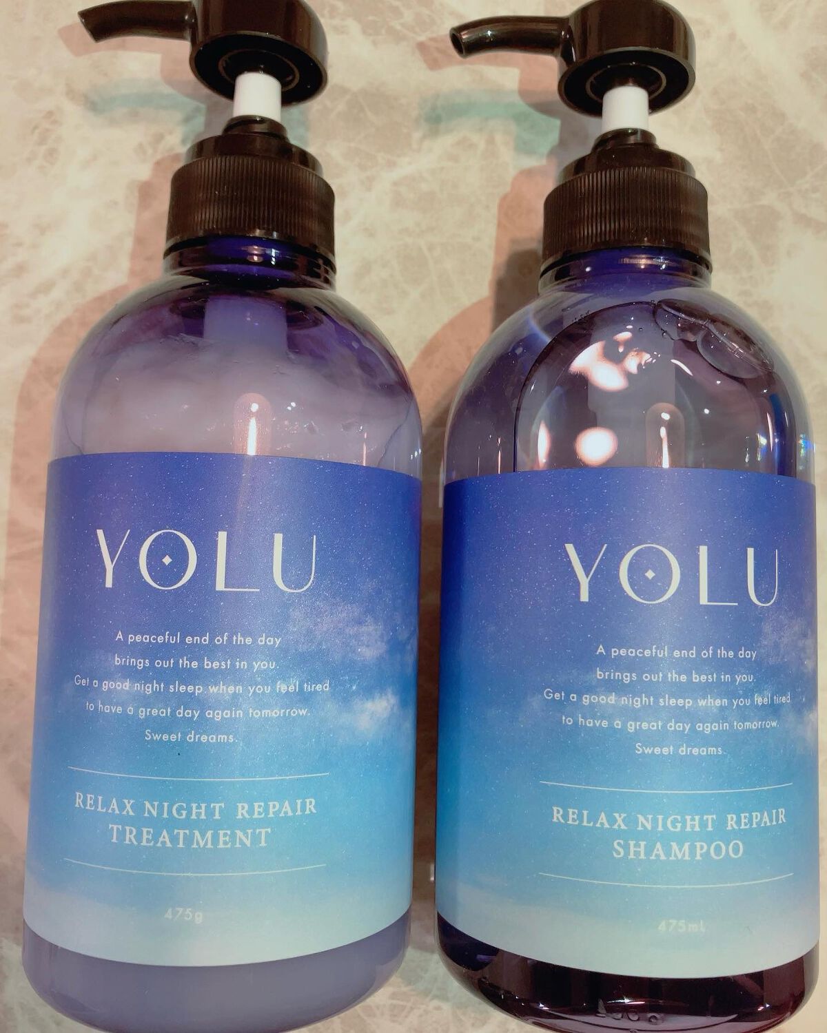 リラックスナイトリペア シャンプー/トリートメント/YOLU/市販シャンプーを使ったクチコミ(1枚目)