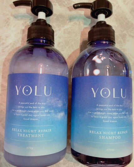 リラックスナイトリペア シャンプー/トリートメント/YOLU/市販シャンプーを使ったクチコミ(1枚目)