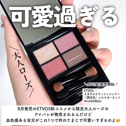 ミネラルクラッシィシャドー/エトヴォス/アイシャドウパレットを使ったクチコミ(2枚目)
