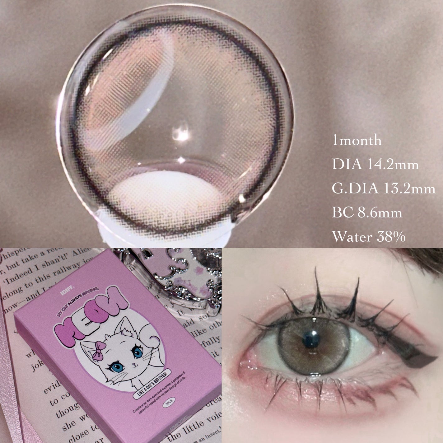 MEOW(ミヤオ) 1month/OLOLA/1ヶ月(1MONTH)カラコンを使ったクチコミ(3枚目)