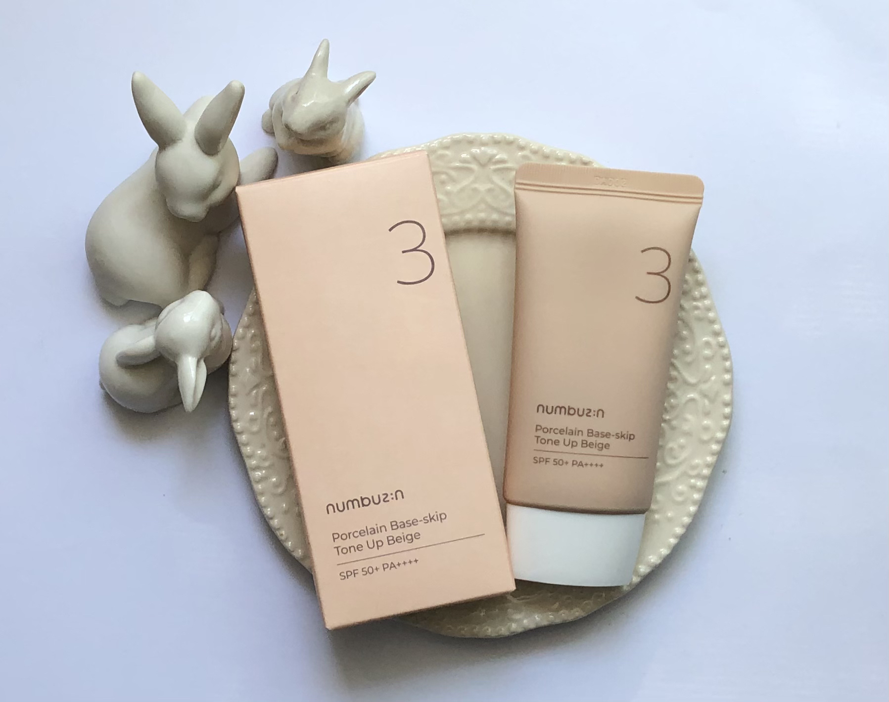 3番 ノーファンデ陶器肌トーンアップクリーム/numbuzin/化粧下地を使ったクチコミ（1枚目）